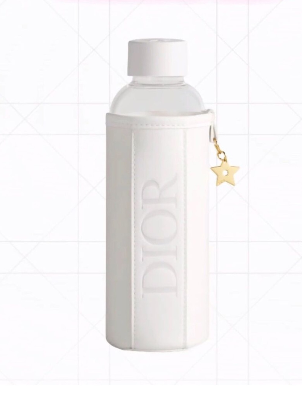 Dior 2026 Glass Bottle Sleeve with Gold Star Charm NIB